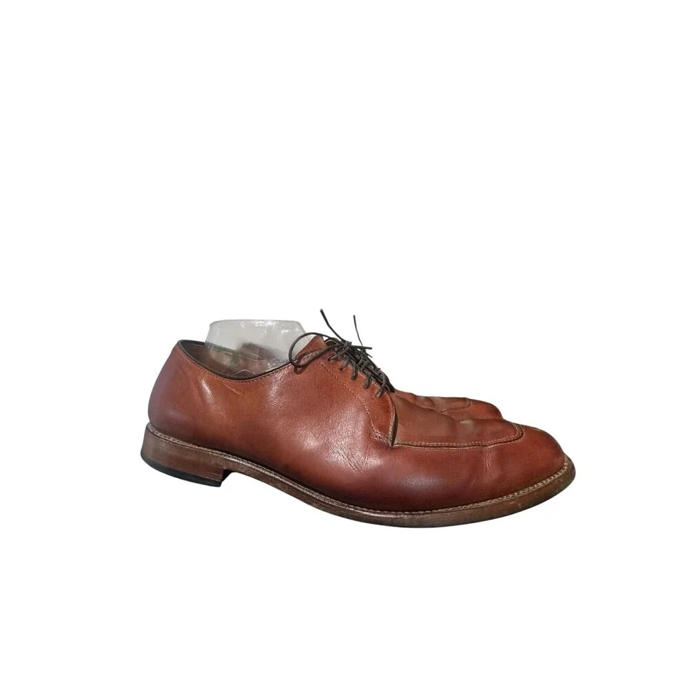 Allen Edmonds Delray Split Toe Chili Brown Leather Dress Shoes Mens Size 10.5 B
